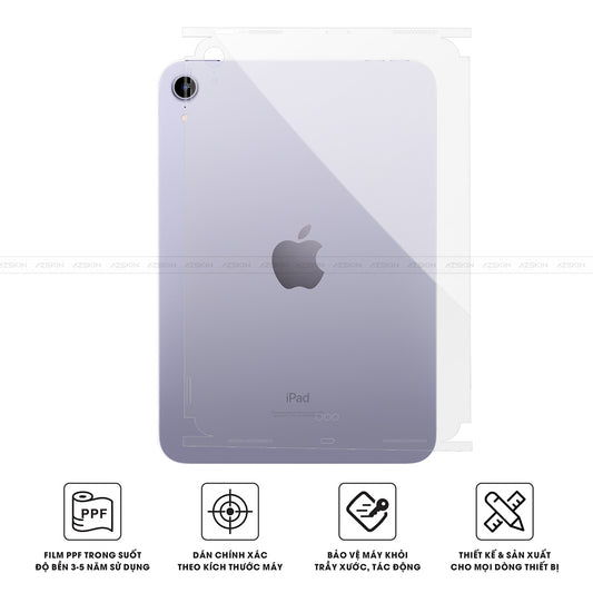 Miếng Dán Film PPF IPad Mini Series | Full Lưng Viền