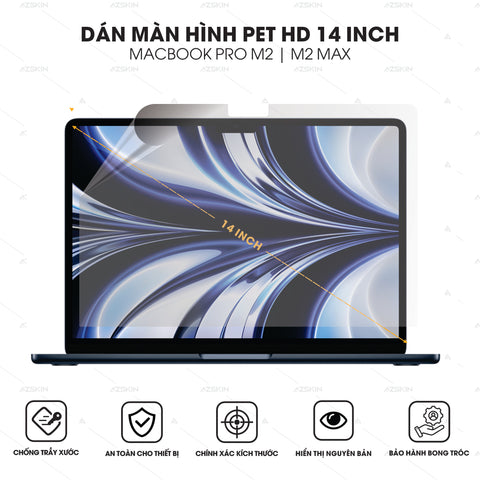 Miếng dán màn hình PET HD cho Macbook Pro 14 inch M2 - M2 Max