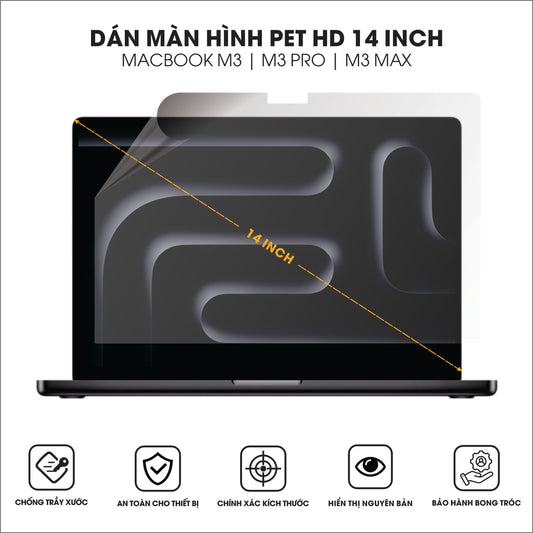 Miếng Dán Màn Hình Macbook M3 | M3 Pro | M3 Max