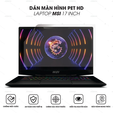Miếng Dán Màn Hình Laptop MSI 17 Inch | 17.3 Inch