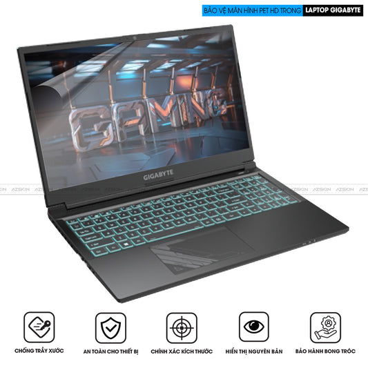 Miếng dán màn hình laptop Gigabyte chống xước PET HD