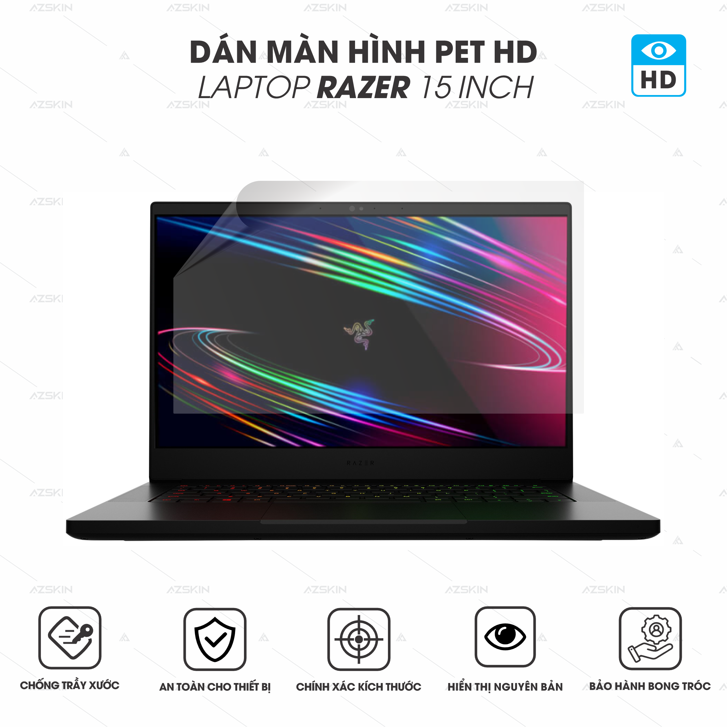 Miếng Dán Mà n Hình Laptop Razer 15 Inch | Giá Rẻ – AZSKIN.VN