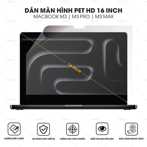 Miếng Dán Màn Hình Macbook M3 | M3 Pro | M3 Max