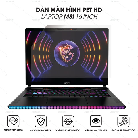 Miếng Dán Màn Hình Laptop MSI 16 Inch