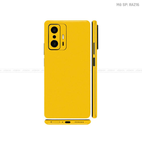Dán Skin Xiaomi 11 Series Màu Vàng Bóng | RA216