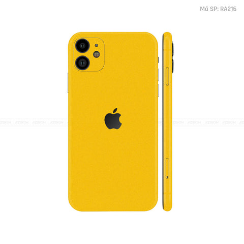Dán Skin IPhone 11 Series Màu Vàng Vinyl