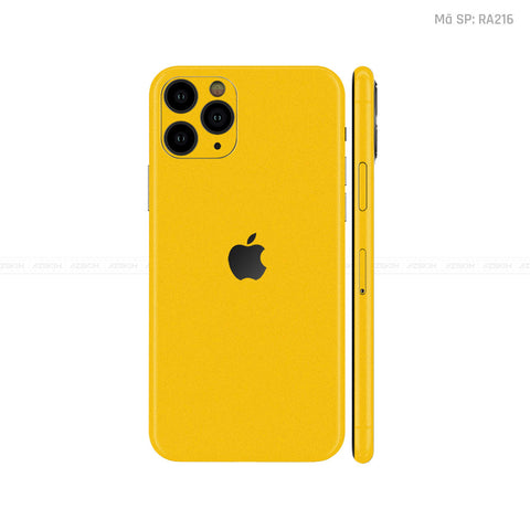 Dán Skin IPhone 11 Series Màu Vàng Vinyl