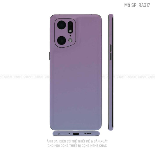 Miếng Dán Skin Điện Thoại OPPO Find X Series Chuyển Sắc Xanh Tím | RA316