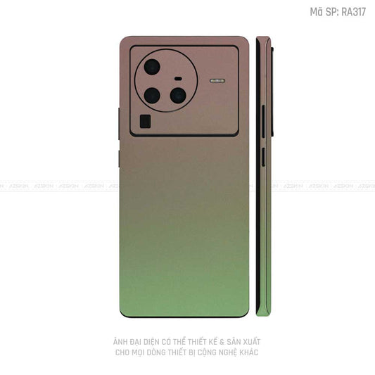 Dán Skin Vivo X Series Chuyển Màu Xanh Lá  | RA317