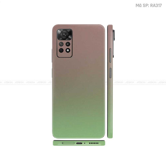 Dán Skin Xiaomi Redmi Note 11 Series Màu Chuyển Sắc Xanh Bơ | RA317