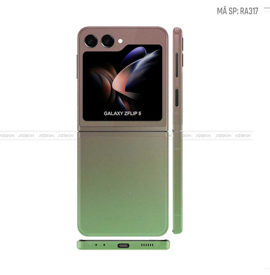 Dán Skin Galaxy Z Flip 7 Chuyển Màu Xanh Lá | RA317