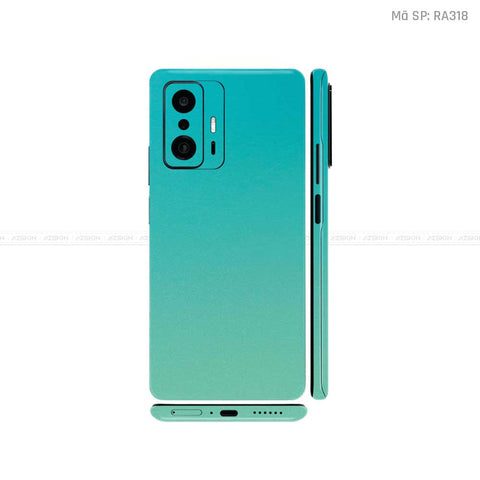 Dán Skin Xiaomi 11 Series Xanh Chuyển Màu | RA318