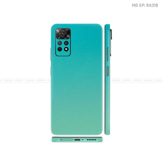 Dán Skin Xiaomi Redmi Note 11 Series Màu Chuyển Sắc Xanh Ngọc | RA318