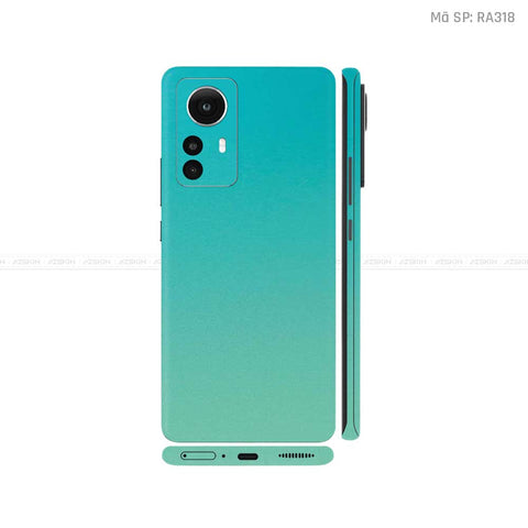 Dán Skin Xiaomi 12 Series Màu Xanh Ngọc | RA318