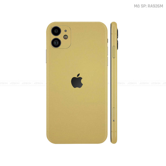 Dán Skin IPhone 11 Series Màu Vàng Gold | RA926M