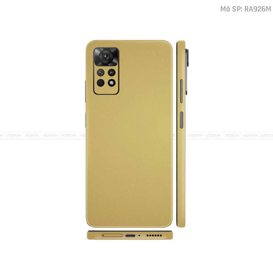 Dán Skin Xiaomi Redmi Note 11 Series Màu Vàng Đồng | RA926