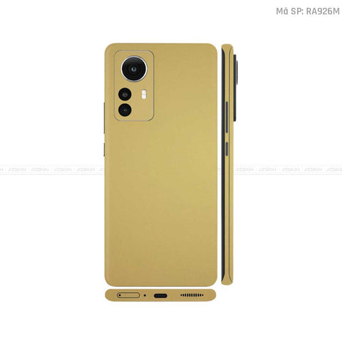 Dán Skin Xiaomi 12 Series Màu Vàng Đồng | RA926