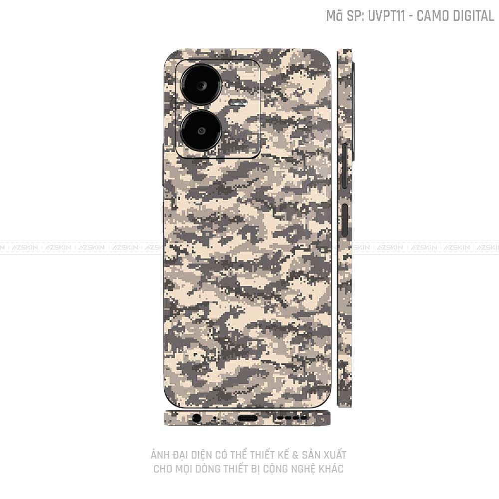 Dán Skin Vivo Y Series Vân Camo Digital Xa Mạc | UVPT11