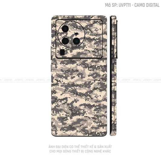 Dán Skin Vivo X Series Vân Camo Digital Xa Mạc | UVPT11