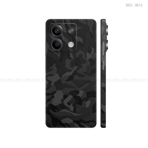Dán Skin Điện Thoại Xiaomi Redmi 13 Series Màu Camo Đen | SB12