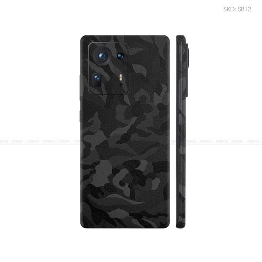 Dán Skin Điện Thoại Xiaomi Mi Mix Series Màu Camo Đen | SB12