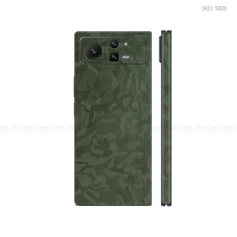 Dán Skin Điện Thoại Xiaomi Mix Fold Series Màu Camo Xanh | SB26