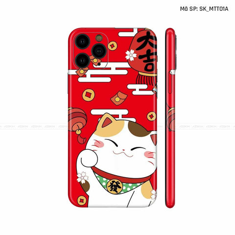 Dán Skin IPhone 11 Series Hình Mèo Thần Tài | D_MTT01A