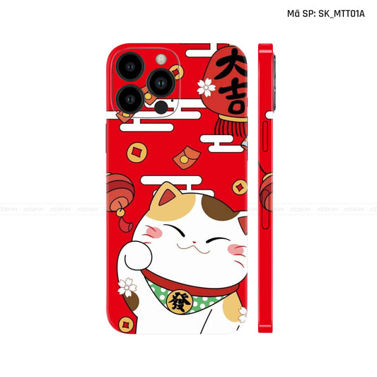 Dán Skin IPhone 12 Series Hình Mèo Thần Tài | SK_MTT01A