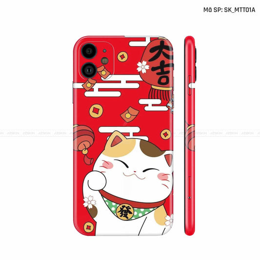 Dán Skin IPhone 11 Series Hình Mèo Thần Tài | D_MTT01A