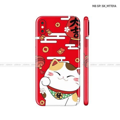 Dán Skin IPhone X Series Hình Mèo Thần Tài | D_MTT01A