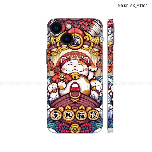 Dán Skin IPhone 14 Series Hình Mèo Thần Tài | D_MTT02