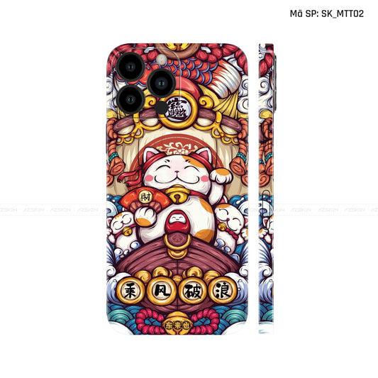Dán Skin IPhone 14 Series Hình Mèo Thần Tài | D_MTT02