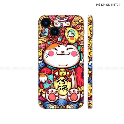 Dán Skin IPhone 14 Series Hình Mèo Thần Tài | D_MTT04