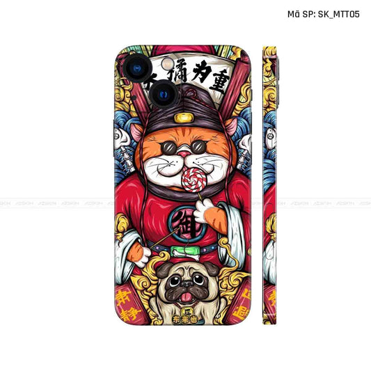 Dán Skin IPhone 14 Series Hình Mèo Thần Tài | D_MTT05