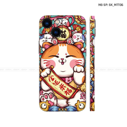 Dán Skin IPhone 14 Series Hình Mèo Thần Tài | D_MTT06
