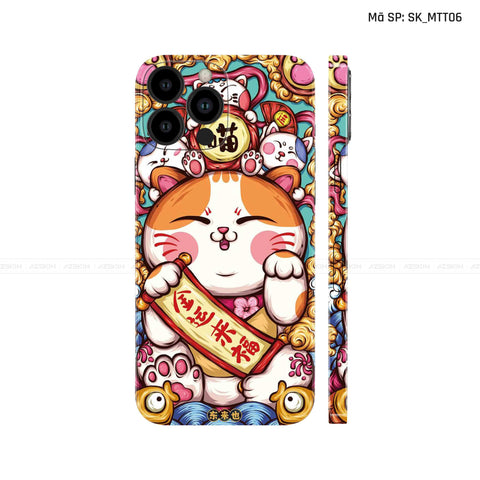 Dán Skin IPhone 14 Series Hình Mèo Thần Tài | D_MTT06
