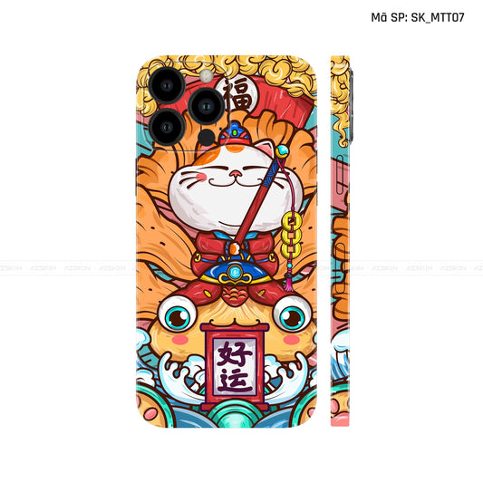 Dán Skin IPhone 14 Series Hình Mèo Thần Tài | D_MTT07