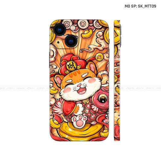 Dán Skin IPhone 14 Series Hình Mèo Thần Tài | D_MTT09