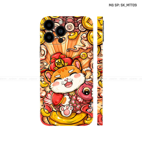 Dán Skin IPhone 14 Series Hình Mèo Thần Tài | D_MTT09