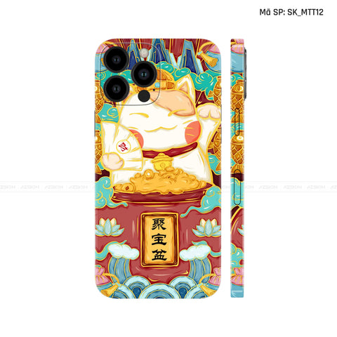 Dán Skin IPhone 14 Series Hình Mèo Thần Tài | D_MTT12