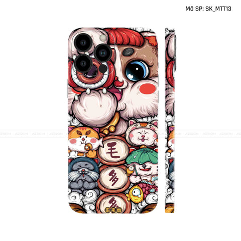 Dán Skin IPhone 14 Series Hình Mèo Thần Tài | D_MTT13