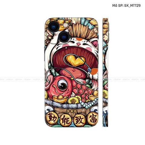 Dán Skin IPhone 14 Series Hình Mèo Thần Tài | D_MTT29