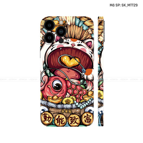 Dán Skin IPhone 14 Series Hình Mèo Thần Tài | D_MTT29