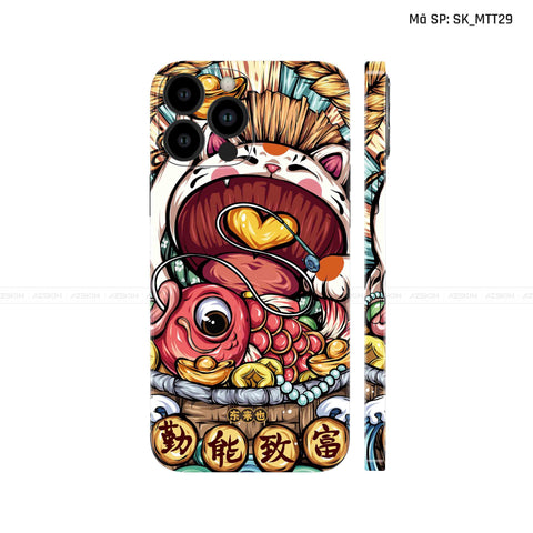 Dán Skin IPhone 14 Series Hình Mèo Thần Tài | D_MTT29