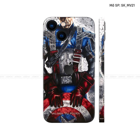 Dán Skin IPhone 13 Series Hình Captian American | SK_MV21