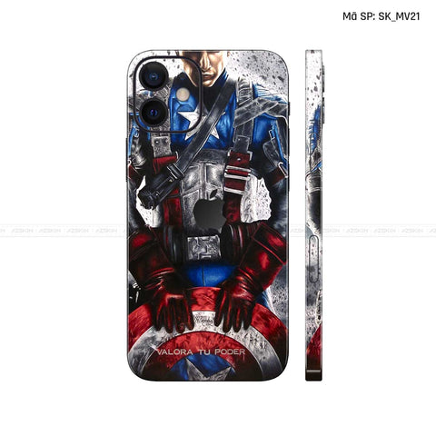 Dán Skin IPhone 12 Series Hình Captian American | SK_MV21