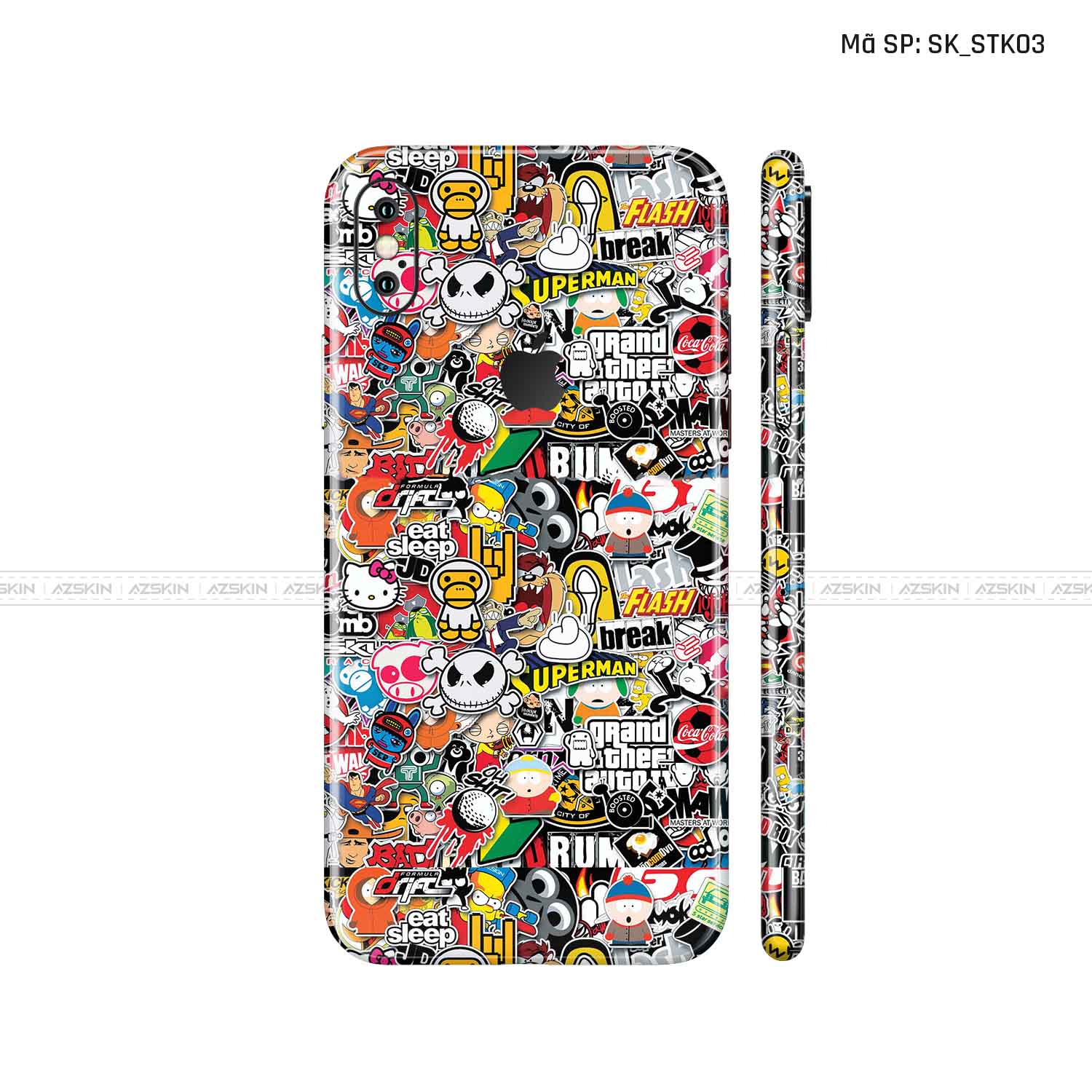 Dán Skin IPhone X Series Hình Sticker | D_STK03 – AZSKIN.VN