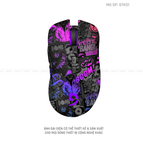 Skin Dán Chuột Fuhlen Hình Sticker | STK01