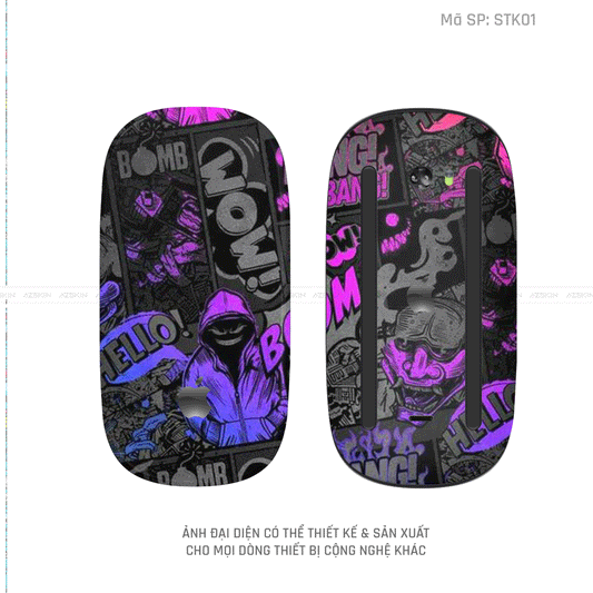 Skin Dán Chuột Apple Magic Mouse Hình Sticker | STK01