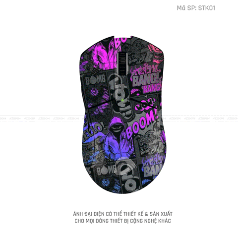Skin Dán Chuột Dareu Hình Sticker | STK01